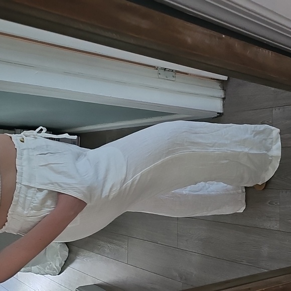 NWT Thread And Supply Women's White Linen Pants - Picture 2 of 8